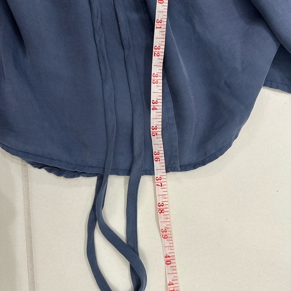 NWT Bella Dahl Ruffle Sleeve Wrap Dress Size Small Blue Navy - Picture 9 of 9